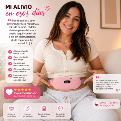 RelaxBelt™ — Alivio Inmediato del Dolor Menstrual con Calor y Masaje Vibratorio